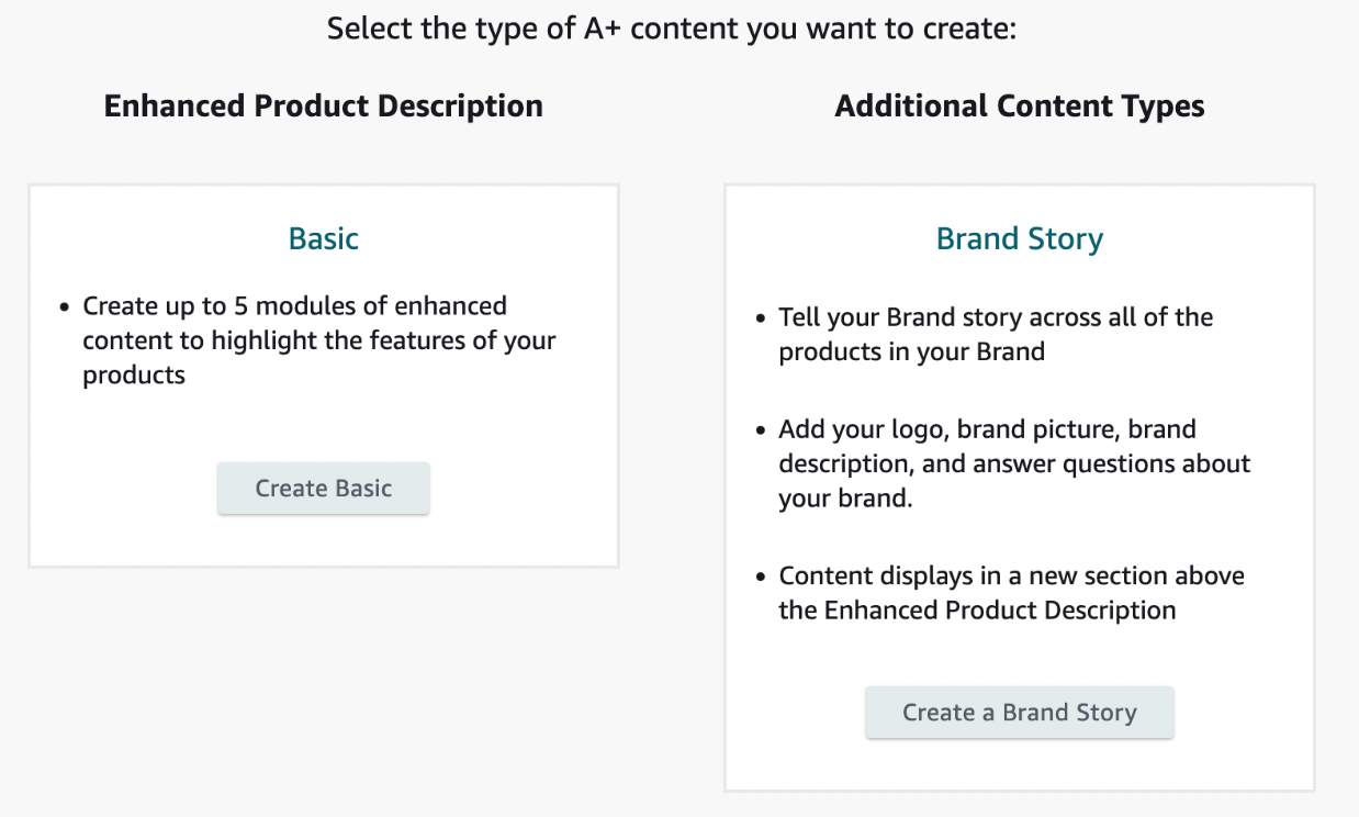 How to create a+ content on amazon